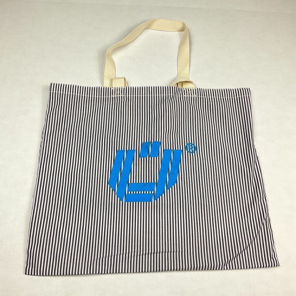 Ibkul Womens Logo Tote Lightweight Beach Travel Striped Casual Shoulder Bag